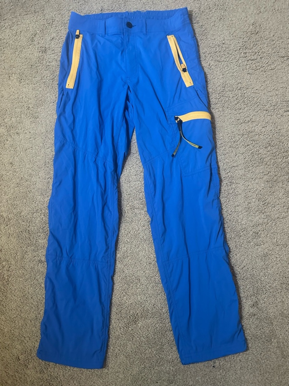 REI Co-op Afro Pants Mens 32x30 Blue Outdoor Parachute Trail Cargo Hiking Nylon